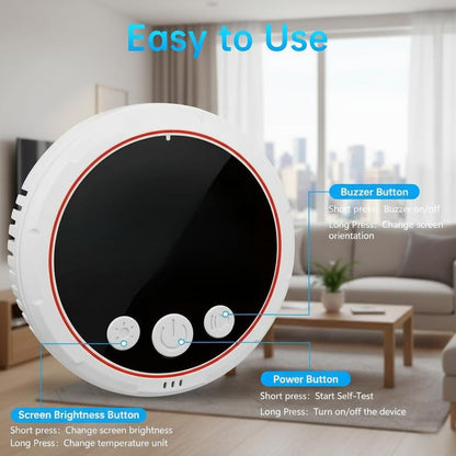 5-In-1 with High-Definition Display Monitor Household Sensor Plug and Play for House RV Apartment