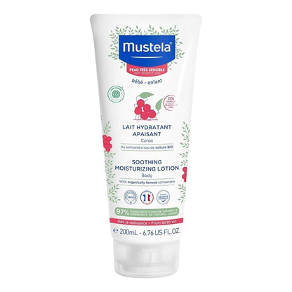 Mustela Baby Lotion for Very Sensitive Skin: Newborn Moisturizer - Hypoallergenic, Fragrance-Free, Natural Skincare & Eczema Relief (6.76 fl oz)