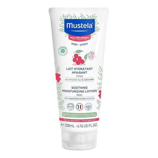 Mustela Baby Lotion for Very Sensitive Skin: Newborn Moisturizer - Hypoallergenic, Fragrance-Free, Natural Skincare & Eczema Relief (6.76 fl oz)
