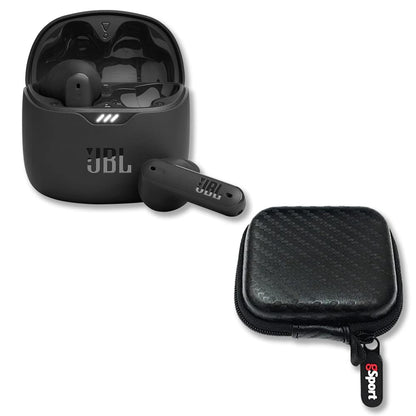 JBL Tune Flex Noise Cancelling True Wireless Earbud Bundle with gSport Case (Black)