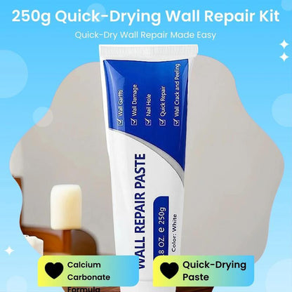 Drywall Patch Repair Kit, 250G Wall Mending Agent, Multi-Functional Quick-Drying Wall Repair Paste, Adhesive, Heavy Duty, Concrete Sealant Waterproof, Self Adhesive