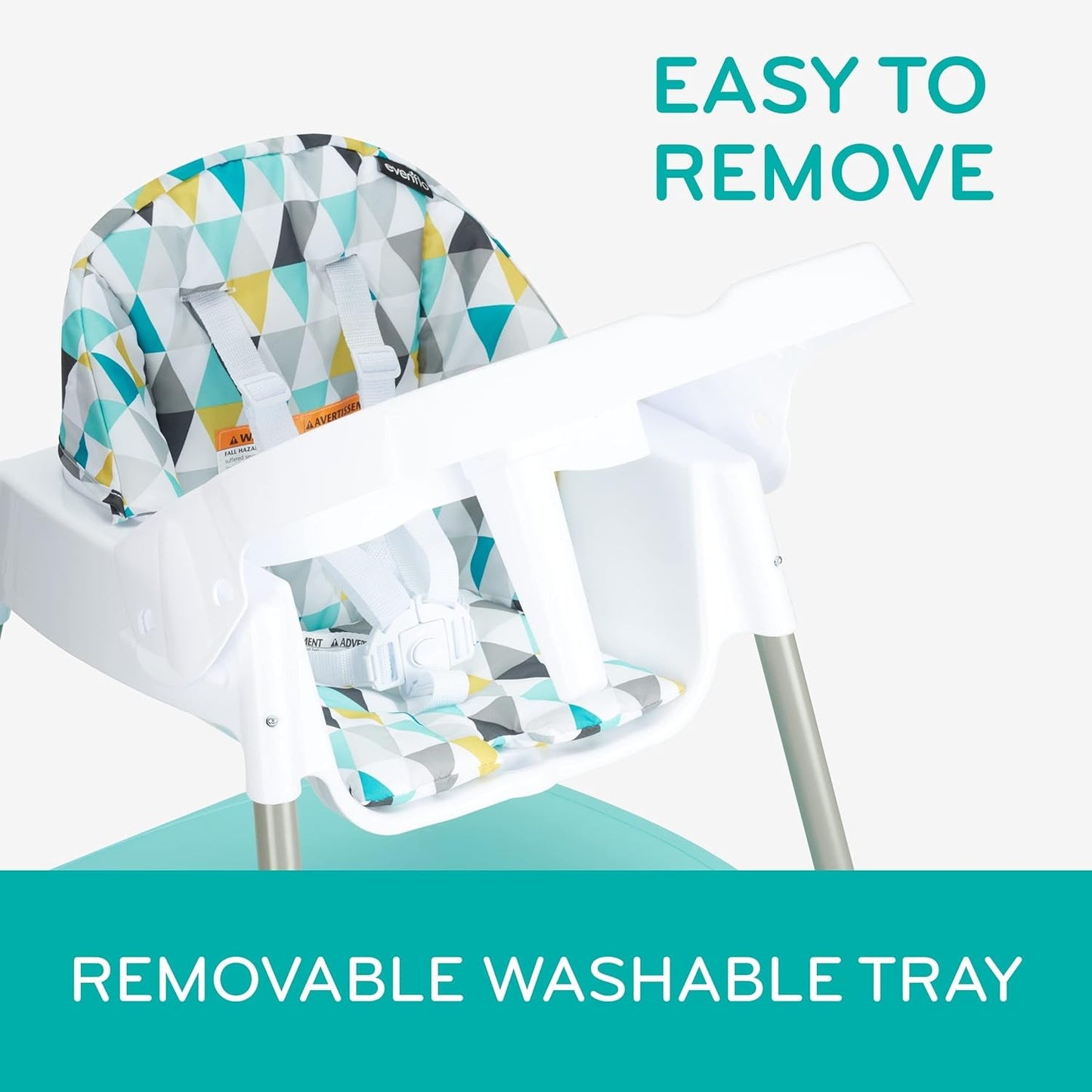 Evenflo Eat and Grow 4-In-1 Convertible High Chair (Pop Star White)