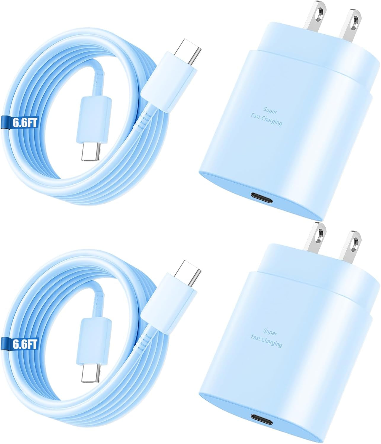 Super Fast Charger Type C, 25W USB C Wall Charger Fast Charging for Samsung Galaxy S26 Ultra/S26/S26+/S25 Ultra/S25/24 Ultra/S24/S23 Ultra/S22 Ultra with 10FT Long Android Type C Charger Cable 2Pack