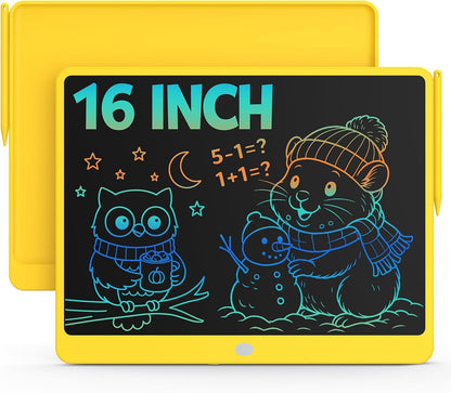Bravokids 10 Inch LCD Writing Tablet for 3-8 Year Olds - Electronic Drawing Pad and Doodle Board as Educational Birthday Gifts for Girls and Boys (Pink)