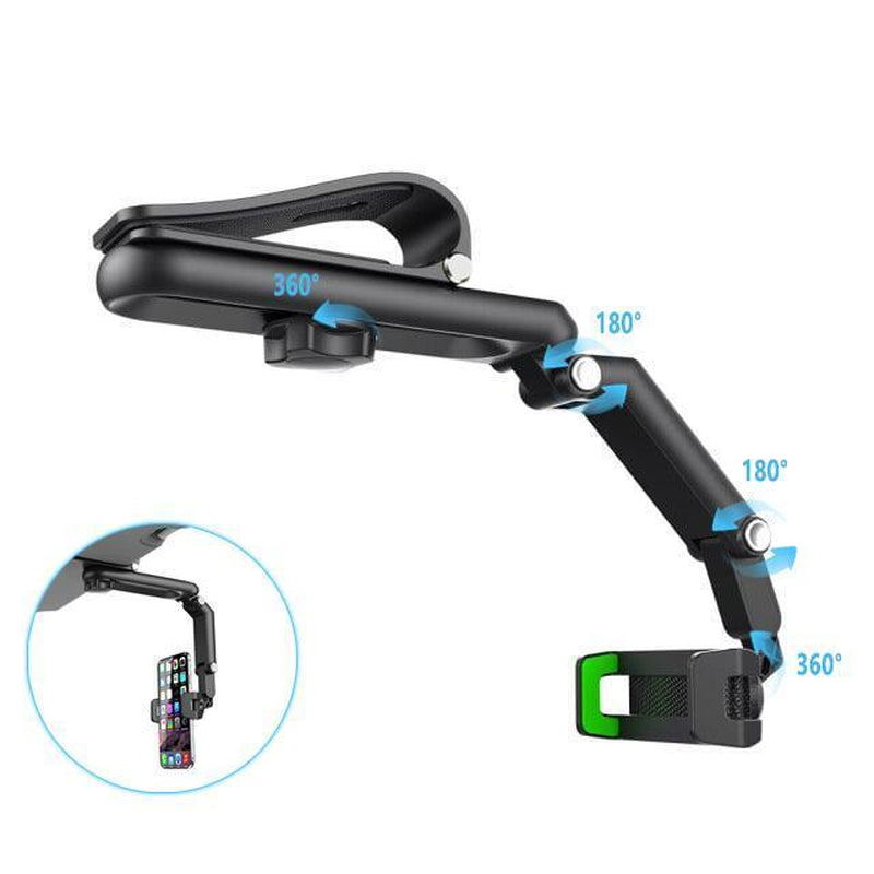 Good Quality New 1080° Multi-Function Sun Visor Universal 360 Degree Rotating Phone Holder Suitable for Any Scene Car Holder -Rotatable and Retractable