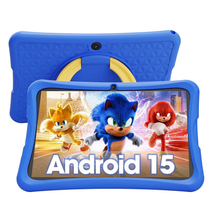 10.1 Inch Android 15 Kids Tablets 2025,6GB RAM + 64GB Rom,Parent Control Kids Education Children Tablet with Wifi,Kid-Proof Case,Blue