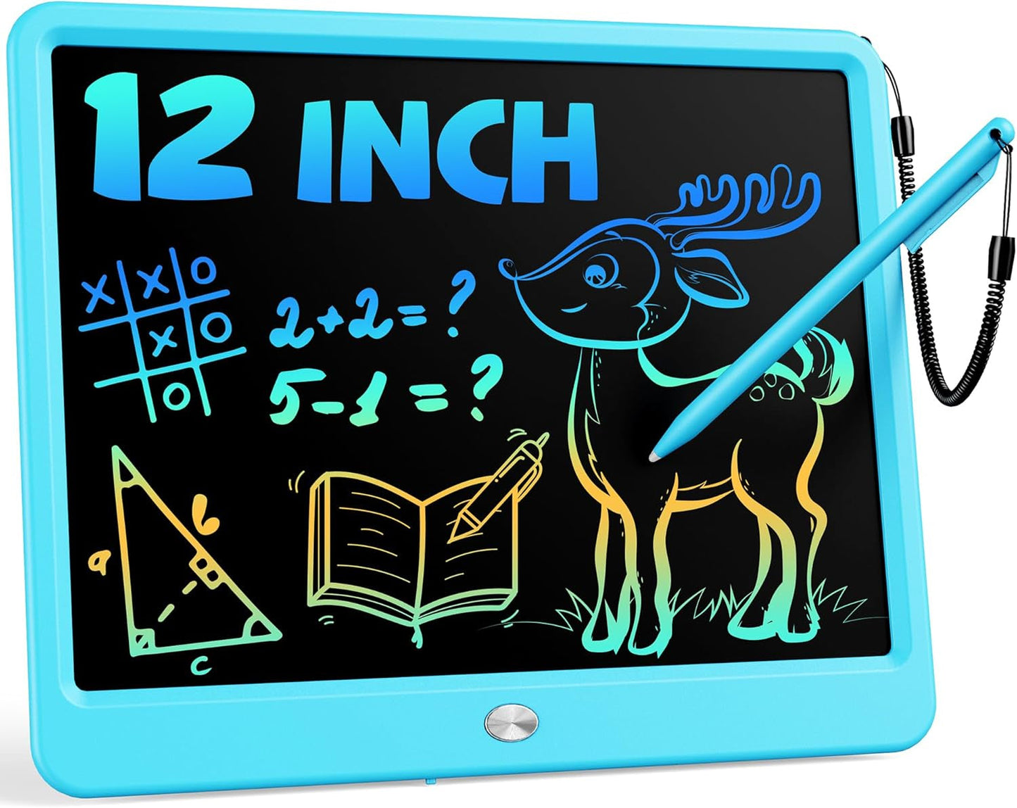 Bravokids 10 Inch LCD Writing Tablet for 3-8 Year Olds - Electronic Drawing Pad and Doodle Board as Educational Birthday Gifts for Girls and Boys (Pink)