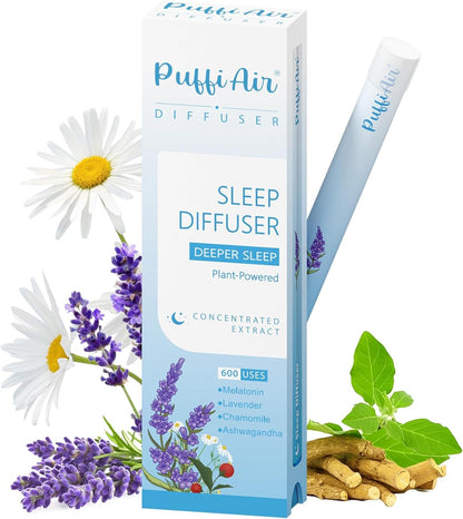Herbal Diffuser Pen, Detox Diffuser with Mullein, Thyme & Mint for Better Breathing, All Natural Swap - up to 600 Uses (Varies by Usage), 2 Diffusers, 1 Pack