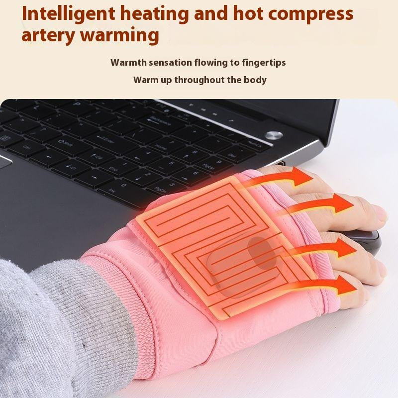 Comfort Warm Gloves Electric Winter Heating USB Rechargeable Smart Warm Winter Gloves for Skiing Cold Weather Driving Hiking Lycra Microfiber Multi-Gear Temperature Adjustment