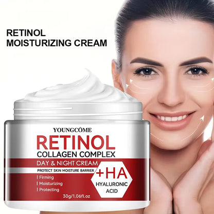 Revitalizing Retinol Collagen Moisturizing Cream for Deep Hydration & Skin Repair - Perfect for Dry, Aging Skin
