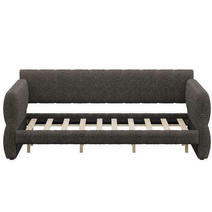 Upholstered Platform Bed With USB Charging