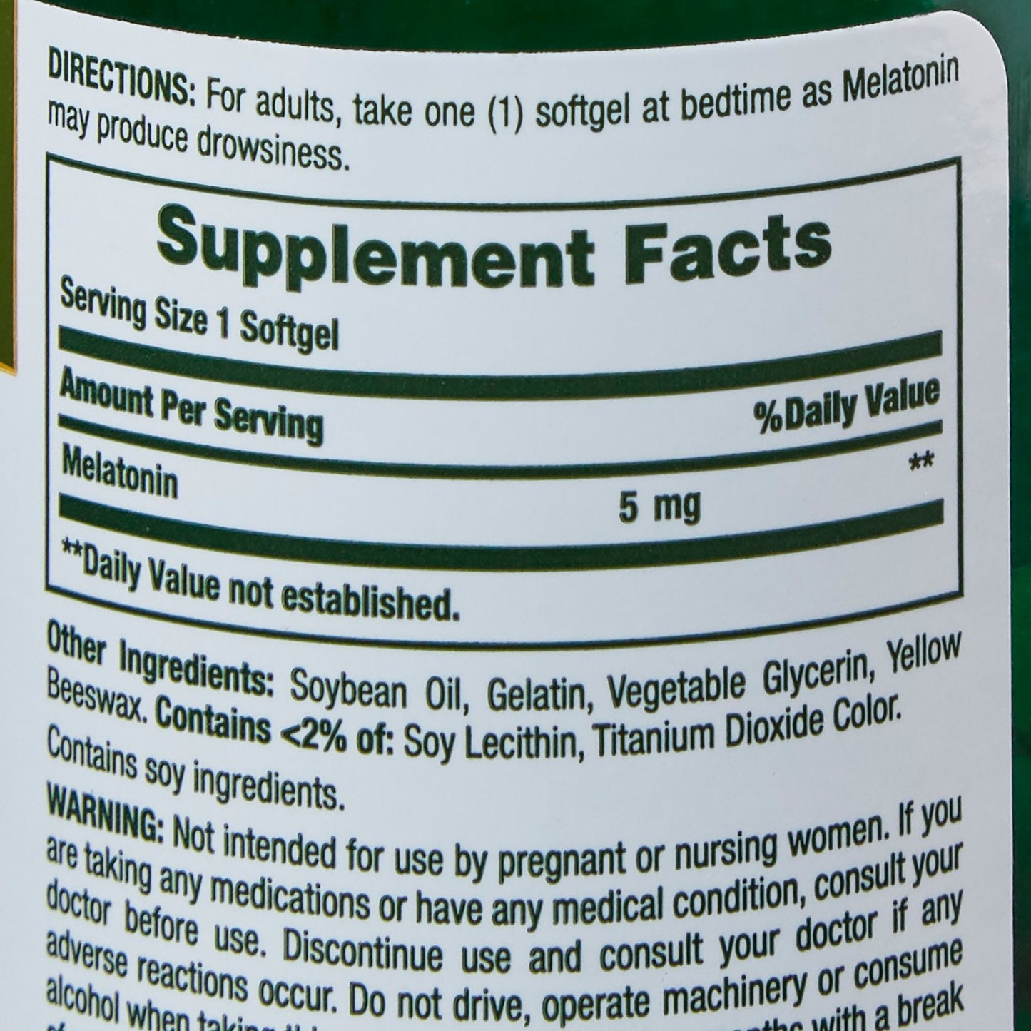 Nature's Bounty® Melatonin Natural Sleep Aid 07431215745