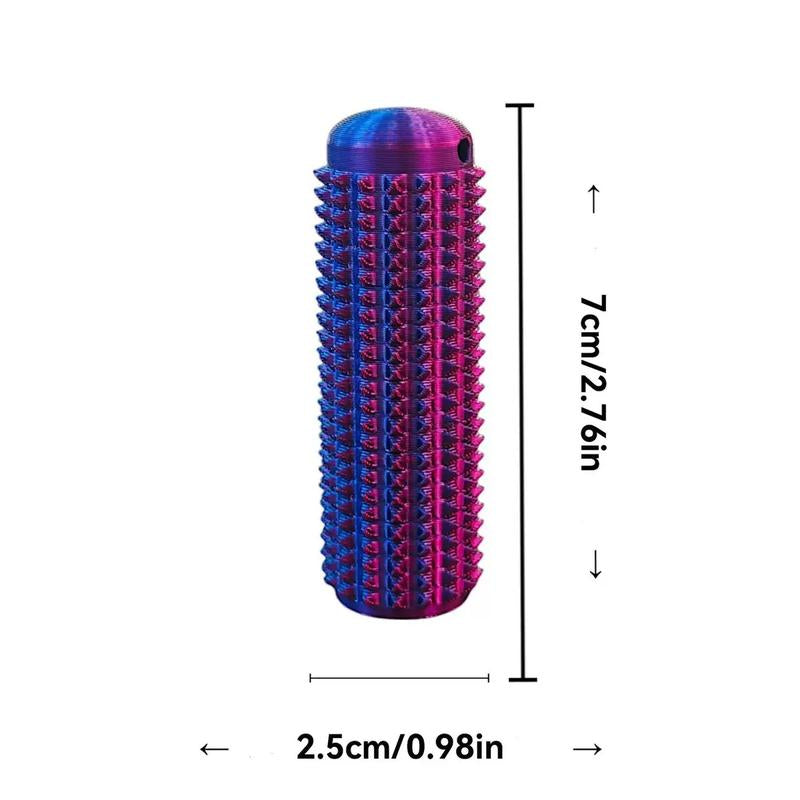 Spiky Fidget Keychain Cool Cylinder Design Squeeze & Poke for Instant Stress Relief Durable Skin Friendly Silicone Compact Size Perfect for Office Use