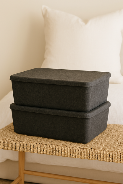 The Sculpted Bin - Large with Lid