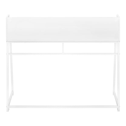 Computer Desk For Home Office, Laptop, Storage Shelves, Marble Look Contemporary & Modern