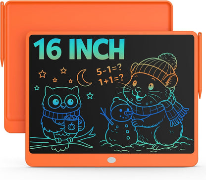 Bravokids 10 Inch LCD Writing Tablet for 3-8 Year Olds - Electronic Drawing Pad and Doodle Board as Educational Birthday Gifts for Girls and Boys (Pink)