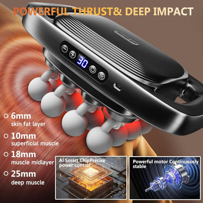 Upgraded 16-Head Massage Gun, Deep Tissue Percussion Massager, Muscle Massage Gun for Back, Shoulders, Legs, Body Muscle Pain Relief, Gifts for Men and Women