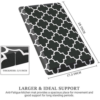 Kitchen Mat Cushioned Anti-Fatigue Kitchen Rug,17.3"X 28",Non Slip Waterproof Kitchen Mats and Rugs Heavy Duty PVC Ergonomic Comfort Mat for Kitchen, Floor Home, Office, Sink, Laundry