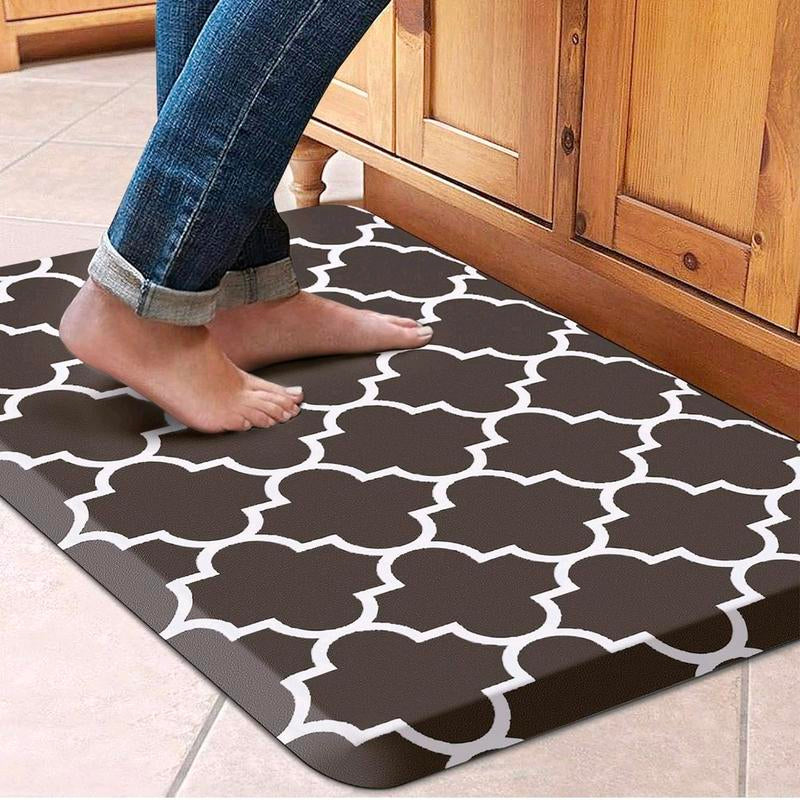 Kitchen Mat Cushioned Anti-Fatigue Kitchen Rug,17.3"X 28",Non Slip Waterproof Kitchen Mats and Rugs Heavy Duty PVC Ergonomic Comfort Mat for Kitchen, Floor Home, Office, Sink, Laundry