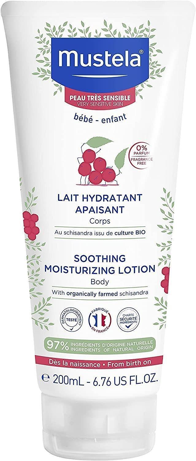 Mustela Baby Lotion for Very Sensitive Skin: Newborn Moisturizer - Hypoallergenic, Fragrance-Free, Natural Skincare & Eczema Relief (6.76 fl oz)