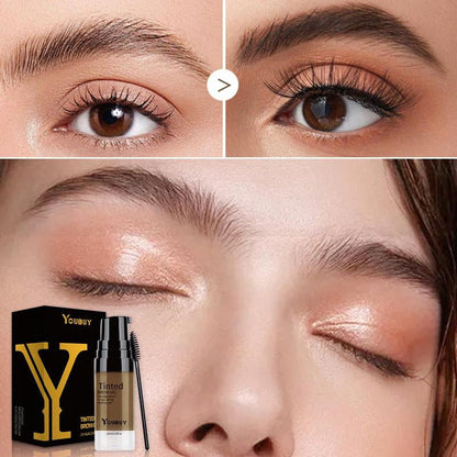 Brow Gel & 4-Prong Eyebrow Pen Set - Smudge-Proof & Water-Resistant for Long-Lasting, Natural-Looking Brows