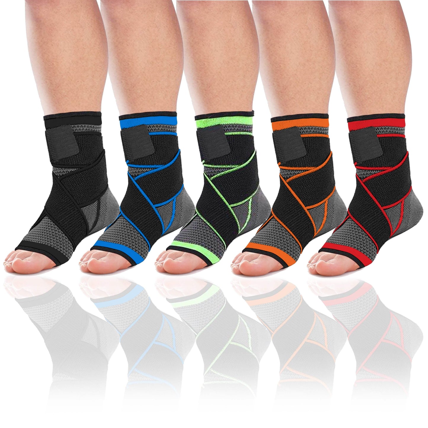 DCF Adjustable Ankle Compression Sleeve for Men and Women