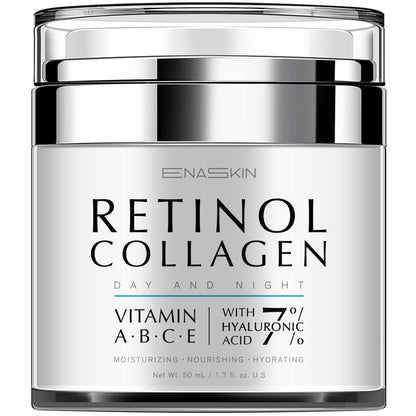 Enaskin Retinol Cream for Wrinkles: Face Neck Collagen Cream for Tightening Skin - anti Aging Facial Moisturizer Day and Night for Women and Men 1.7 Fl OZ