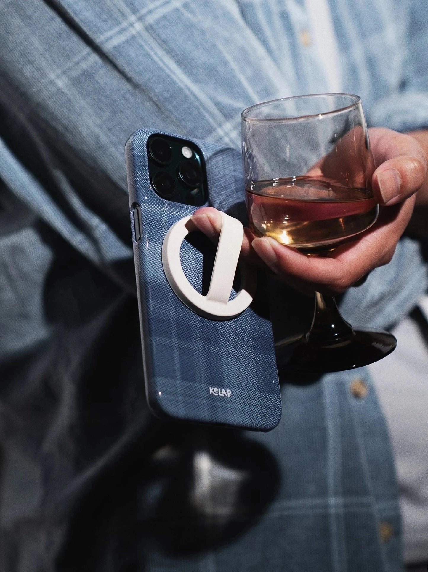 Denim | Blue Flannel Plaid iPhone Case