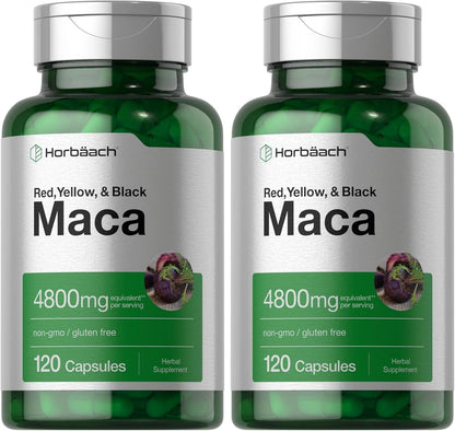 Maca Root Capsules for Men and Women | 120 Pills | High Potency Extract | Non-Gmo and Gluten Free Formula