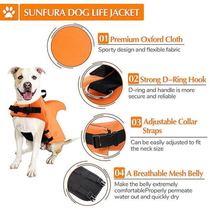 Dog Swimsuit with Shark Fin