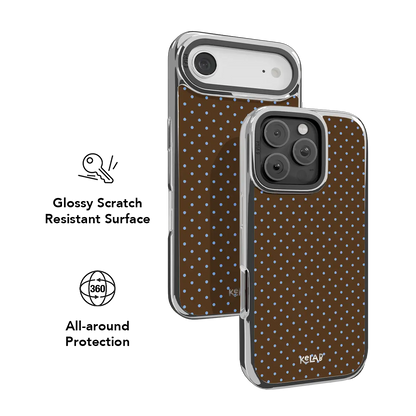 Blueberry Espresso | Brown Polka Dot iPhone Case