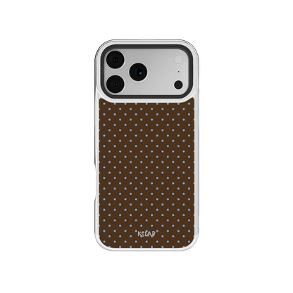 Blueberry Espresso | Brown Polka Dot iPhone Case