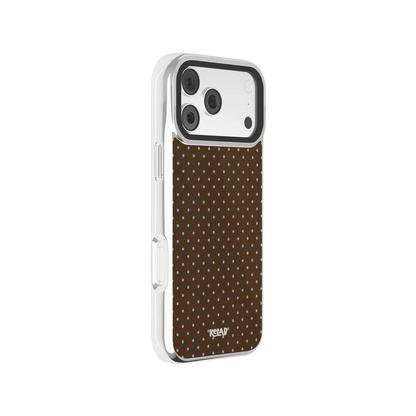 Blueberry Espresso | Brown Polka Dot iPhone Case