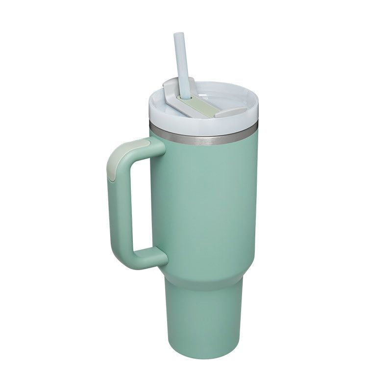 1200ml Stainless Steel Mug Coffee Cup Thermal Travel Car Auto Mugs T hermos 40 Oz Tumbler with Handle Straw Cup Drinkware New In