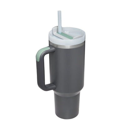 1200ml Stainless Steel Mug Coffee Cup Thermal Travel Car Auto Mugs T hermos 40 Oz Tumbler with Handle Straw Cup Drinkware New In