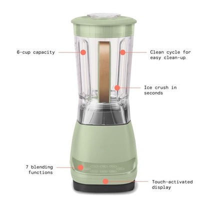 High Performance Touchscreen Blender;  White | Green | Blue