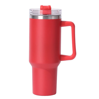40oz large capacity tumbler, With Handle And Straw Lid, Insulated Reusable Stainless Steel Water Bottles Travel Mug Coffee Cup car cup water cup For Men Women Outdoor Camping Driving,  gift