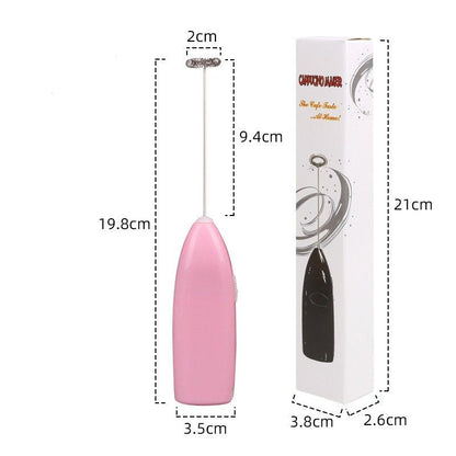 Mini Battery Operated Milk Frother Handheld; Mini Blender And Foam Maker For Coffee; Cappuccino; Latte; Matcha; Hot Chocolate; Portable Foam Maker Drink Blender With Stainless Steel Whisk