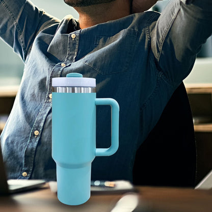 40oz V2 large capacity tumbler,  With Handle And Straw Lid, Insulated Reusable Stainless Steel Water Bottles Travel Mug Coffee Cup car cup water cup For Men Women Outdoor Camping Driving, gift