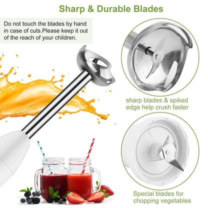 3-In-1 Immersion Hand Blender Multifunctional Stick Blender Mixer Grinder