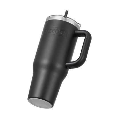 40 oz Insulated Water Bottle Stainless Steel Coffee Cup Handheld Black
