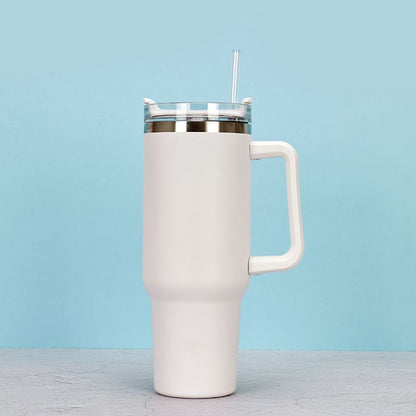 1200ml Stainless Steel Mug Coffee Cup Thermal Travel Car Auto Mugs T hermos 40 Oz Tumbler with Handle Straw Cup Drinkware New In