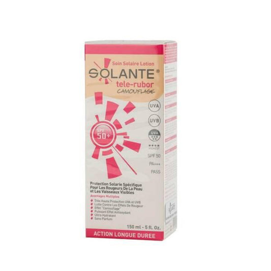Solante Telerubor Tinted Sun Care Lotion SPF50+ - Moisturizing, Antioxidant-Rich Sun Protection for Sensitive Skin