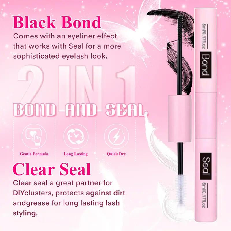 1712PCS Eyelash Cluster Kit, Dense Long Curl Lashes DIY Lash Clusters DIY Extension Set, Multiple Lengths, Includes Bond&Seal &Remove&Eyelash Tweezers &Brush D Curl（Ss02）