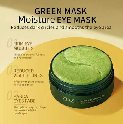 [ZOZU Authorized Store] Avocado & Gold Eye Mask Duo - Alternate Day and Night Use Eye Mask – Reduces Periocular Fine Lines & Eye Bag Care, Fades Dark Circles - Hydrating Moisturizing Skincare Product