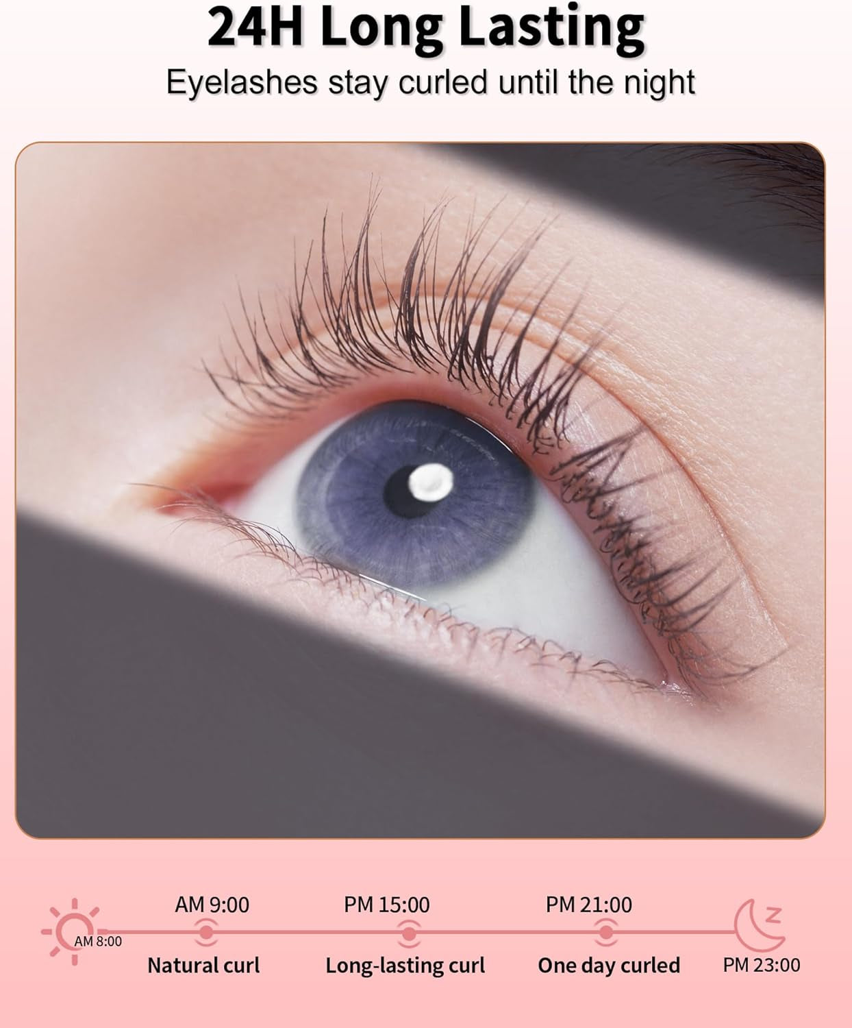 Heated Eyelash Curlers - Eye Lash Curler Heat - Mini Electric Eyelash Curler with LED Display 3 Temp Settings USB Rechargeable Natural Curling 24H Long Lasting for Women Makeup Tools Gifts