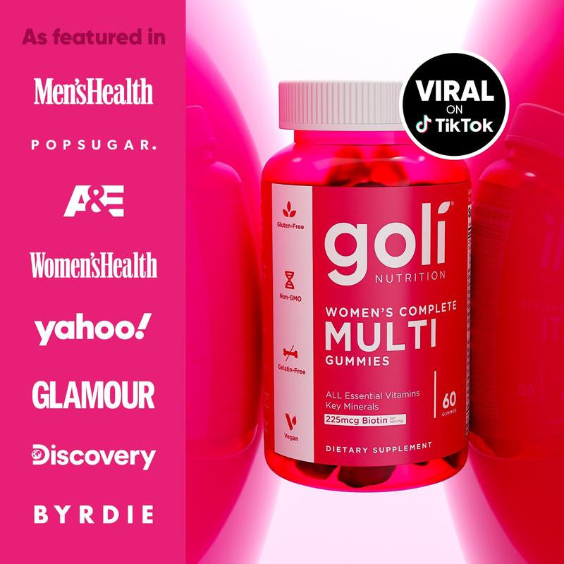 Ultimate Women's Multi Gummies 2-Pack: 13 Essential Vitamins for Healthy Hair, Skin & Nails, Immune Support, and Heart Health - Gluten-Free, Vegan, Non-GMO!