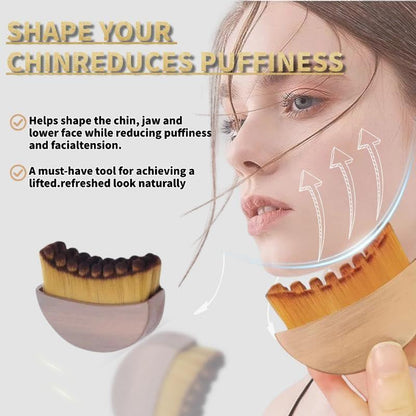 New Lymphatic Contour Face Brush, Dry Brushing Face Brush, Lymphatic Drainage Massager for Face, Chin & Jawline Sculpting, Ergonomically Designed to Fit the Skin Precisely and Relieve Fatigue