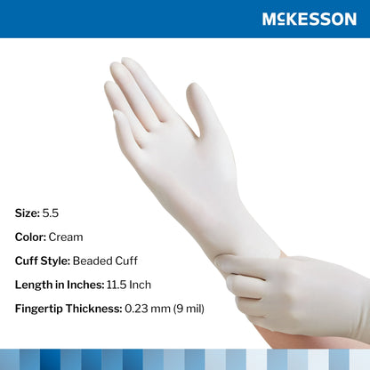 McKesson Perry® Performance Plus Surgical Glove, Size 5.5, Cream 20-1055N