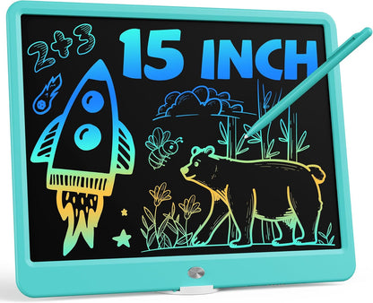 Bravokids 10 Inch LCD Writing Tablet for 3-8 Year Olds - Electronic Drawing Pad and Doodle Board as Educational Birthday Gifts for Girls and Boys (Pink)